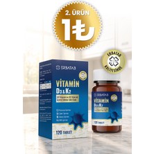 Erbatab D3K2 120 Tablet – Vitamin D3 1000 IU ve Vitamin K2 25 mcg Takviye Edici Gıda
