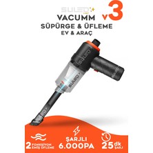 Şarjlı Araç Içi Süpürge Vacumm V3 Süpürge & Üfleme Ev Ofis Araç Kablosuz Süpürge