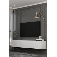 Dekortis Home Dekor 180DHDTDA1B Sadem Duvara Monte Tv Sehpası,ünitesi Beyaz