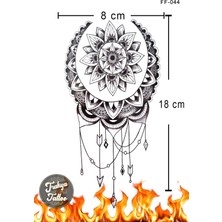 Trakya Tattoo 1-2 Hafta Kalıcı Yarım Kol Mandala Kadın Sırt Bacak Geçici Dövme FF-044