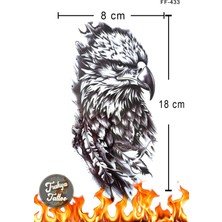 Trakya Tattoo 1-2 Hafta Kalıcı Yarım Kol Kartal Geçici Dövme FF-433