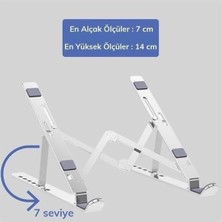 Mercora Tech Ayarlanabilir Dizüstü Destek Tabanı Tamamen Katlanabilir Taşınabilir Laptop Yükseltici