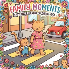 M&H Coloring Family Moments - 21X21 cm Boyama Kitabı, Çocuk ve Yetişkinler Için