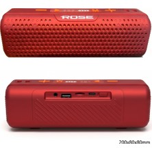 Rose Şarjlı Bluetooth Speaker Bass Bt Fm USB Sd Type-C SP-507