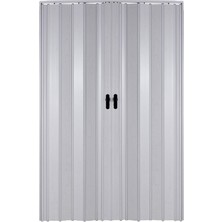 Sarpaş Akordiyon Kapı  148X182 Akçaağaç Camsız Çift Açılım Kalın Kapı Katlanır Akordeon Pvc Anahtar Kilitli