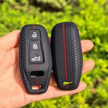 Alazpay Audi Uyumlu Silikon Desenli Anahtar Kılıfı - A3 A4 A5 A6 A8 E-Tron Q3 Q4 Q5 Q7 Q8 S5 S6 E-Tron GT (1 Adet)