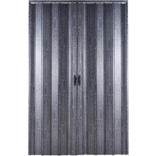 Sarpaş Akordiyon Kapı  286X203 Karaağaç Camsız Çift Açılım Kalın Kapı Katlanır Akordeon Pvc Anahtar Kilitli