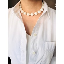 Devi Fashion Choker Büyük Inci (16 Mm) Tasma Kolye  41 cm