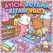 M&H Coloring Ayıcık Vol 3 - 21X21 cm Boyama Kitabı, Çocuk ve Yetişkinler Için