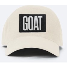 Jantifox Unisex, 100% Koton, Tasarlanabilir ve Ayarlanabilir Bej Şapka : Goat Patchli