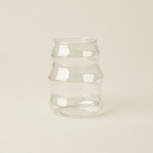 Balsa Dalga Borosilikat Cam Bardak - Şeffaf - 450 ml