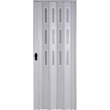 Sarpaş Akordiyon Kapı  67X194 Akçaağaç Camlı Kalın Kapı Katlanır Akordeon Pvc Anahtar Kilitli