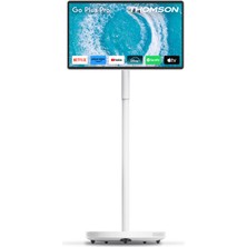 Thomson Go Plus Pro 27 İnç (69 cm) 4K UHD Akıllı Dokunmatik Ekran, Android İşletim Sistemli, Sesli Kontrol, 9000 mAh Batarya, 5 MP Kamera, Dahili Subwoofer, Wi-Fi 6, Bluetooth ve Taşınabilir
