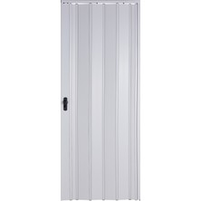 Sarpaş Akordiyon Kapı  150x180 Beyaz Camsız Kalın Kapı Katlanır Akordeon Pvc Anahtar Kilitli