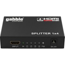 Mob Elektromarket Gabble GAB-HS04 HDMI Splitter Çoklayıcı 1 Giriş 4 Çıkış 1080P 3D Ver 1.4 (HS04)