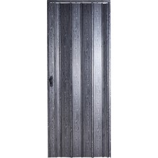 Sarpaş Akordiyon Kapı  108X188 Karaağaç Camsız Kalın Kapı Katlanır Akordeon Pvc Anahtar Kilitli