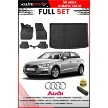 Ko Kaliteoto Audi A3 Hatchback 2018 Model 3D Bagaj Havuzu ve Paspas Seti+Numaratör Hediyeli