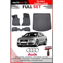 Ko Kaliteoto Audi A5 2009 Model Arası 3D Bagaj Havuzu ve Paspas Seti+Lastik Parlatıcı