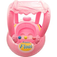 Bby Toys Yuvarlak Gölgelikli Bebek  Deniz ve Havuz Simidi 6 Ay ve Üzeri Kullanım İçin Pembe Oturaklı Tasarım