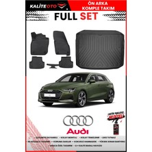 Ko Kaliteoto Audi A3 Hatchback 2021 Model 3D Bagaj Havuzu ve Paspas Seti+Lastik Parlatıcı