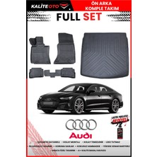 Ko Kaliteoto Audi A7 2022 Model 3D Bagaj Havuzu ve Paspas Seti+Lastik Parlatıcı