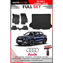 Ko Kaliteoto Audi Q2 2021 Model 3D Bagaj Havuzu ve Paspas Seti+Lastik Parlatıcı