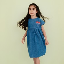 Little Yucca "marshmallow" Organik Pamuk Denim Elbise