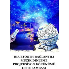 Mercora Tech Dinozor Yumurtası Gece Masa Lambası Bluetooth Hoparlör 14 Renk Seçeneği