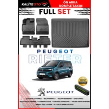 Ko Kaliteoto Peugeot Bipper 2012 Model 3D Bagaj Havuzu ve Paspas Seti+Numaratör Hediyeli