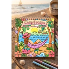 M&H Coloring Cozy Escape - 21X21 cm Boyama Kitabı, Çocuk ve Yetişkinler Için