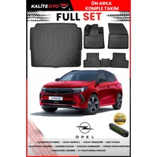 Ko Kaliteoto Opel Grandland 2017 Model Alt 3D Bagaj Havuzu ve Paspas Seti+Numaratör Hediyeli