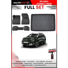 Ko Kaliteoto Citroen C3 Aircross Elektrikli 2026 Model Üst 3D Bagaj Havuzu ve Paspas Seti+Lastik Parlatıcı