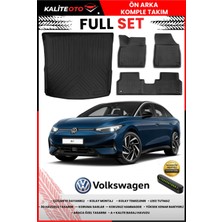 Ko Kaliteoto Volkswagen Id7 2025 Model Üst 3D Bagaj Havuzu ve Paspas Seti+Numaratör Hediyeli