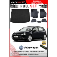 Ko Kaliteoto Volkswagen Golf 6 2008 Model 3D Bagaj Havuzu ve Paspas Seti+Numaratör Hediyeli