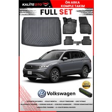 Ko Kaliteoto Volkswagen Tiguan 2022 Model Alt 3D Bagaj Havuzu ve Paspas Seti+Numaratör Hediyeli