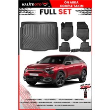 Ko Kaliteoto Citroen C4 Benzin/dizel 2024 Model 3D Bagaj Havuzu ve Paspas Seti+Lastik Parlatıcı