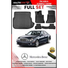 Ko Kaliteoto Mercedes E Serisi W211 2008 Model 3D Bagaj Havuzu ve Paspas Seti+Numaratör Hediyeli