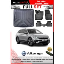 Ko Kaliteoto Tiguan Allspace 2024 Model 6.7 Koltuklar Kapalı 3D Bagaj Havuzu ve Paspas Seti+Numaratör Hediyeli