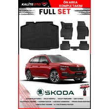 Ko Kaliteoto Skoda Kamiq 2026 Model 3D Bagaj Havuzu ve Paspas Seti+Lastik Parlatıcı