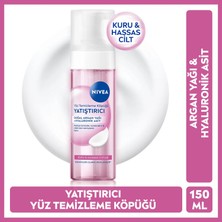 Nivea Yatıştırıcı Yüz Yıkama Köpüğü 150ml, Kuru ve Hassas Cilt, Argan Yağı, Hyaluronik Asit, Nemlendirici