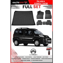 Ko Kaliteoto Citroen Nemo 2008 Model 3D Bagaj Havuzu ve Paspas Seti+Lastik Parlatıcı
