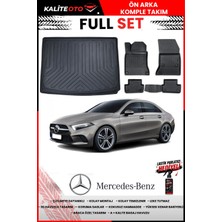 Ko Kaliteoto Mercedes A Serisi W177 Sedan 2018 Model Cepsiz 3D Bagaj Havuzu ve Paspas Seti+Lastik Parlatıcı