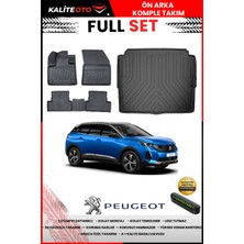 Ko Kaliteoto Peugeot 3008 2017 Model Alt 3D Bagaj Havuzu ve Paspas Seti+Numaratör Hediyeli