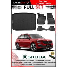 Ko Kaliteoto Skoda Karoq 2023 Model 3D Bagaj Havuzu ve Paspas Seti+Numaratör Hediyeli