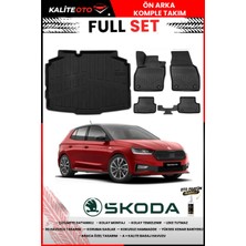 Ko Kaliteoto Skoda Fabia 2025 Model 3D Bagaj Havuzu ve Paspas Seti+Oto Parfümlü
