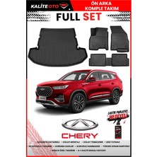 Ko Kaliteoto Chery Tiggo 8 2022 Model 3D Bagaj Havuzu ve Paspas Seti+Lastik Parlatıcı