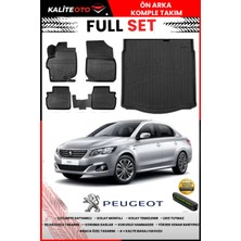 Ko Kaliteoto Peugeot 301 2022 Model 3D Bagaj Havuzu ve Paspas Seti+Numaratör Hediyeli