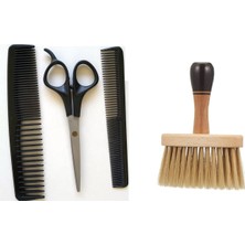 Alfa SET22 4lü Berber Seti Makas + Ense Fırçası +2 Adet Tarak