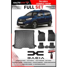 Ko Kaliteoto Dacia Dokker 2017 Model 3D Bagaj Havuzu ve Paspas Seti+Lastik Parlatıcı