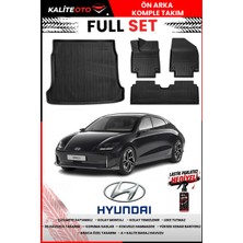 Ko Kaliteoto Hyundai Ioniq 6 2024 Model 3D Bagaj Havuzu ve Paspas Seti+Lastik Parlatıcı
